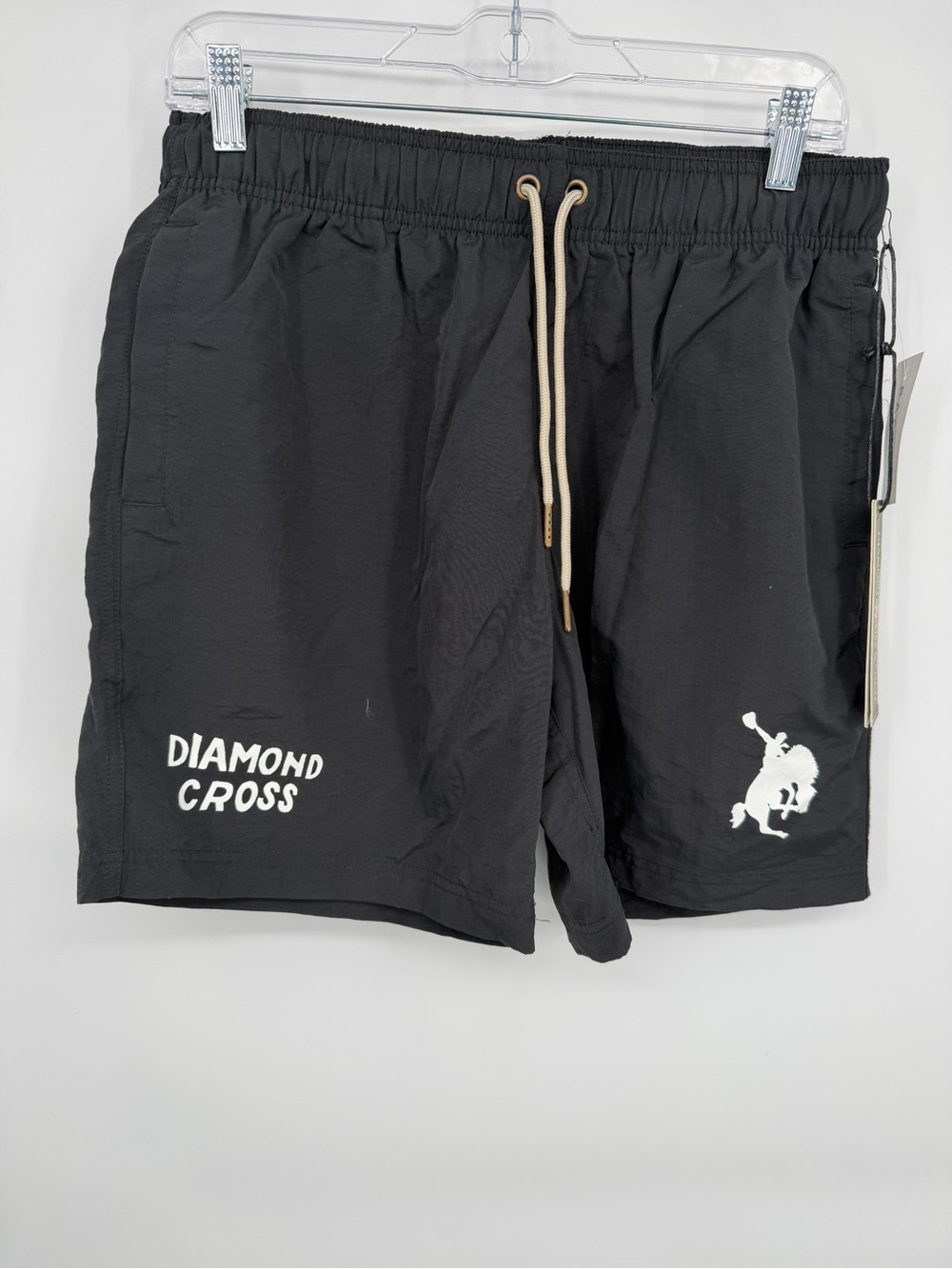 Diamond Jack's Ranch Men’s Black Athletic Drawstring Shorts